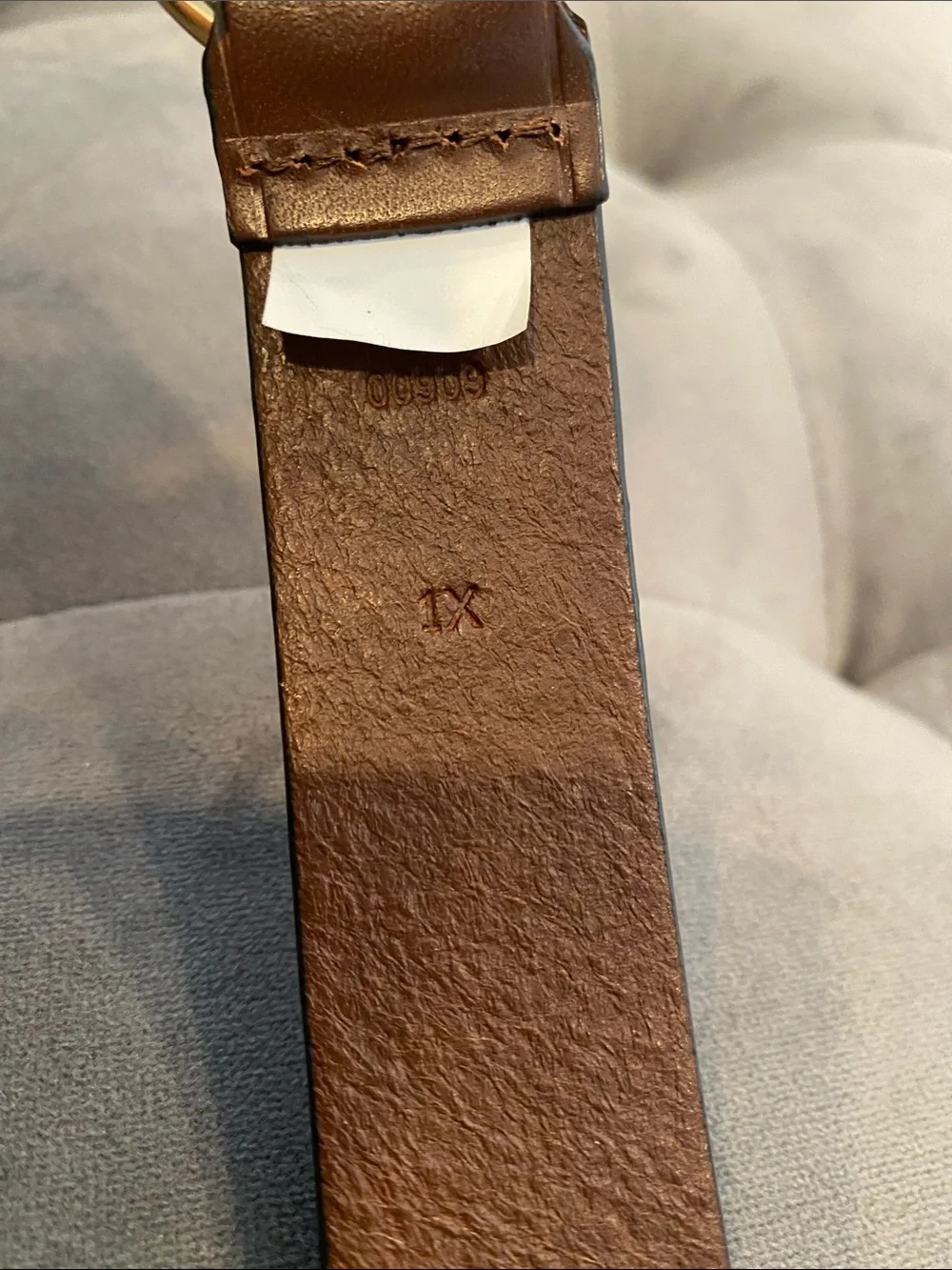 Lauren Ralph Lauren Brown Leather Belt with Gold Buckle